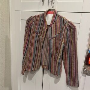Vintage Joray blazer style multi stripes woman’s Jacket